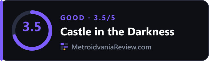 Castle in the Darkness: 3.5/5 (Good) on MetroidvaniaReview