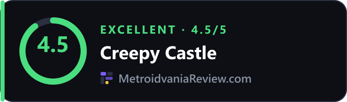 Creepy Castle: 4.5/5 (Excellent) on MetroidvaniaReview