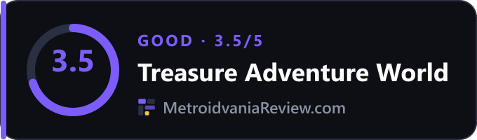 Treasure Adventure World: 3.5/5 (Good) on MetroidvaniaReview
